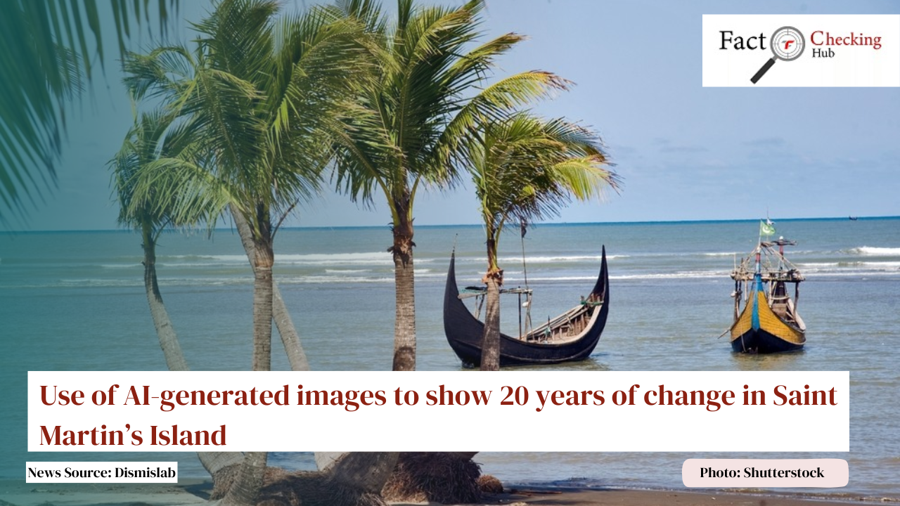 Use of AI-generated images to show 20 years of change in Saint Martin’s Island