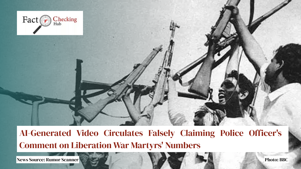 AI-Generated Video Circulates Falsely Claiming Police Officer's Comment on Liberation War Martyrs' Numbers