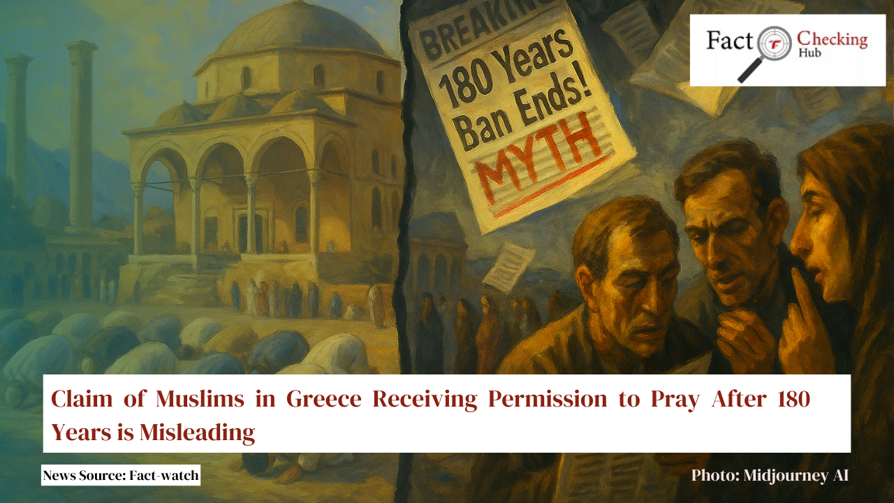 Claim of Muslims in Greece Receiving Permission to Pray After 180 Years is Misleading